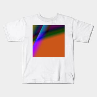 GREEN ORANGE BROWN BLUE TEXTURE ART Kids T-Shirt